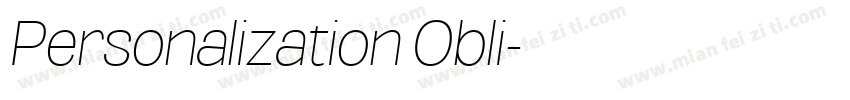 Personalization Obli字体转换